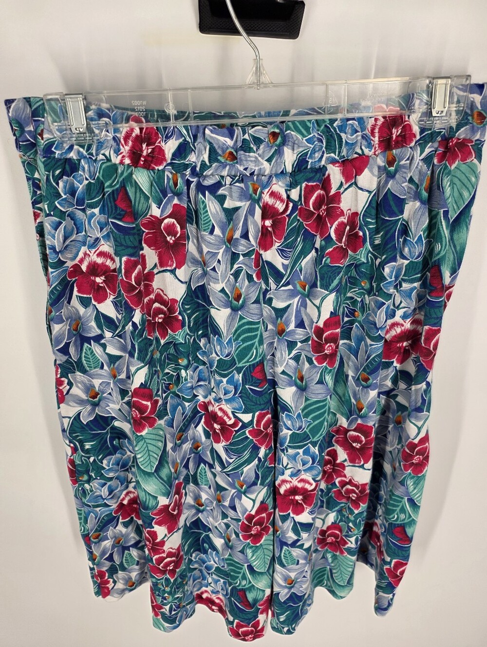 Leslie Fay Vintage 90s Floral Pleated Shorts Size 10 Pink Blue Grandmacore - Picture 6 of 7